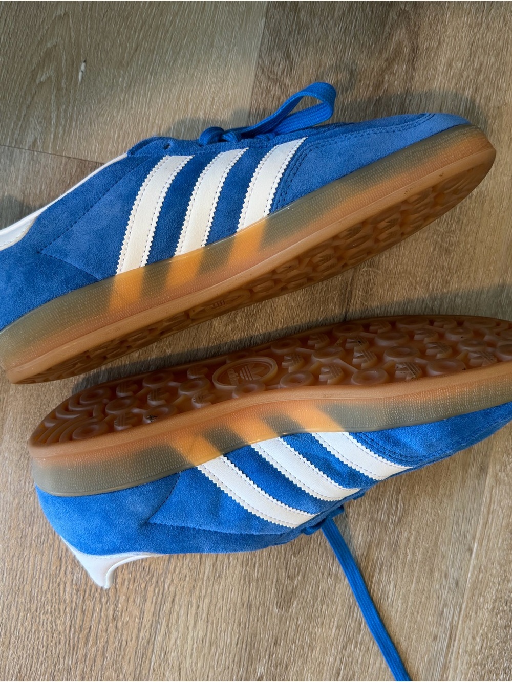 Adidas Gazelle Indoor Shoes - Blue Bird / Cloud White / Gum - Picture 2 of 4